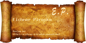 Eichner Piroska névjegykártya